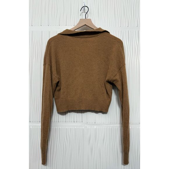 Reformation 100% Cashmere Polo Sweater - Camel - Picture 5 of 12